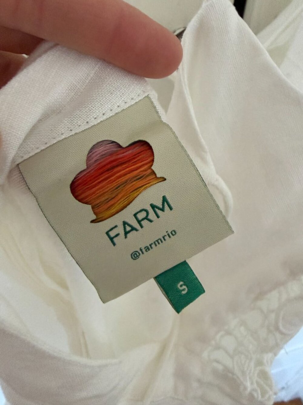 Farm Rio Off-White Embroidered Midi Dress - Picture 6 of 6